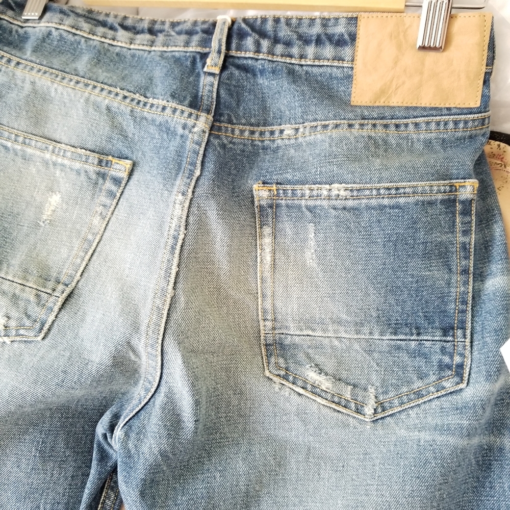 Golden Goose Happy Distressed Tapered Leg High Rise Jeans Size 27 Mid Wa… - Picture 6 of 10